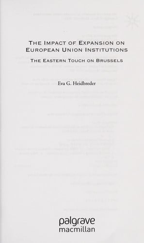The impact of expansion on European Union institutions