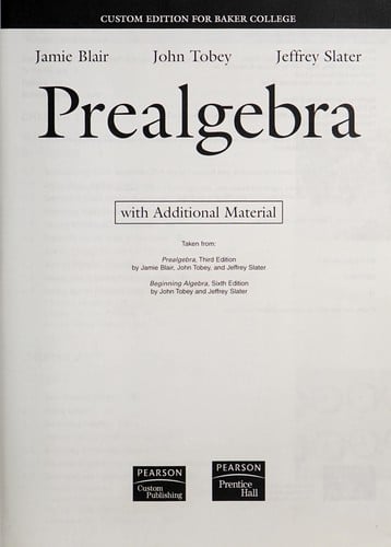 Prealgebra