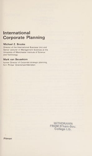 International corporate planning