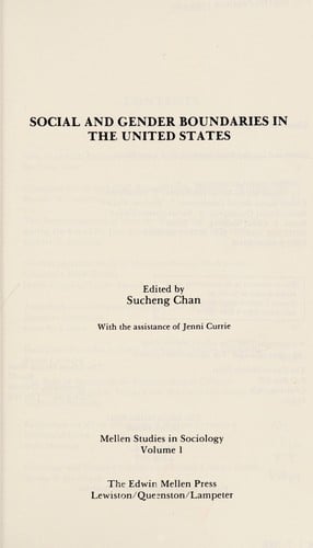 Social and gender boundaries in the United States