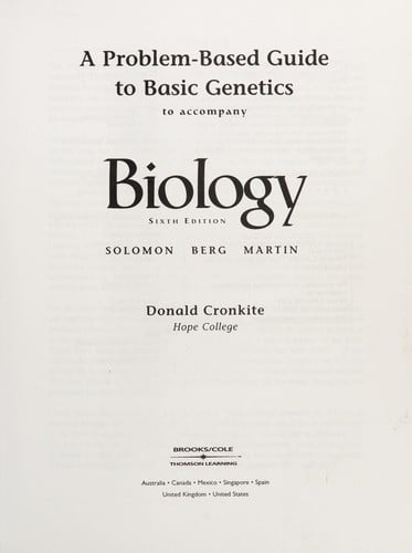 A problem-based guide to basic genetics to accompany Biology, fifth edition