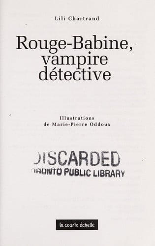 Rouge-Babine, vampire detective