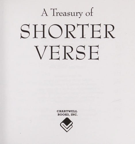 A treasury of shorter verse