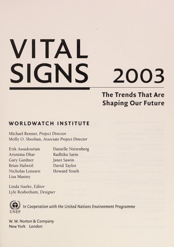 Vital signs 2003
