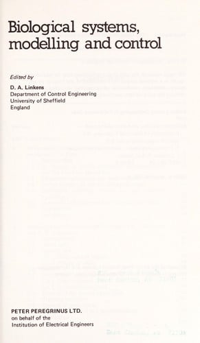 Biological systems, modelling, and control