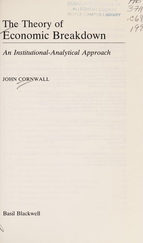 The theory of economic breakdown