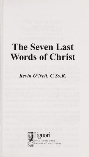 Seven last words of christ