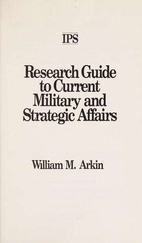 Research guide to current military and strategic affairs