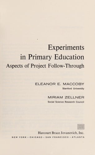 Experiments in primary education