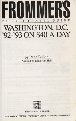 Frommer's budget travel guide