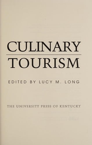Culinary tourism