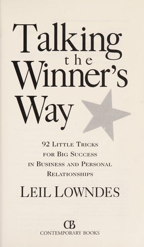 Talking the winner's way