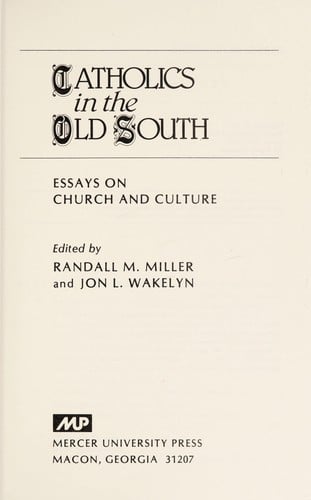 Catholics in the Old South