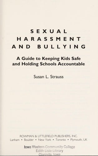 Sexual harassment and bullying