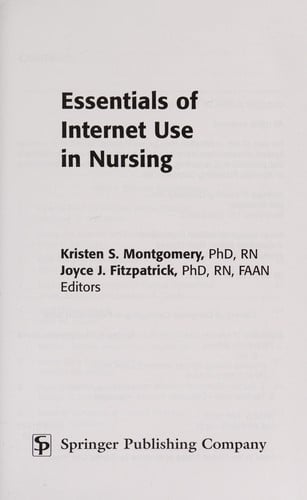 Essentials of internet use in nursing