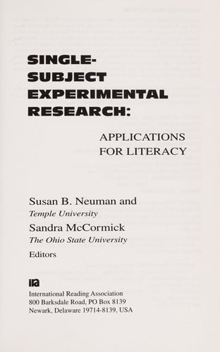 Single-subject experimental research