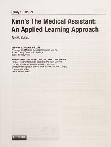 Study guide for Kinn's the medical assistant