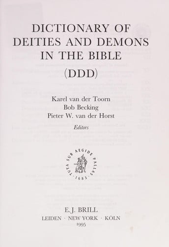 Dictionary of deities and demons in the Bible (DDD)