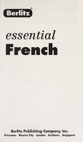 Berlitz essential French