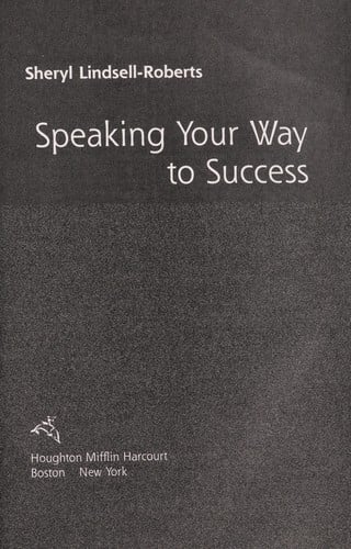 Speaking your way to success