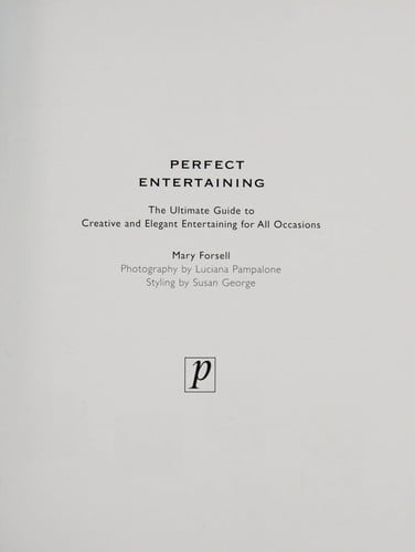 Perfect entertaining