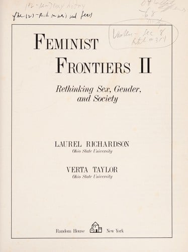Feminist frontiers II