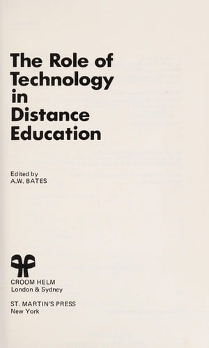 The Role of technology in distance education