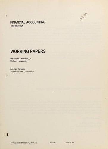 Financial Accounting Working Papers
