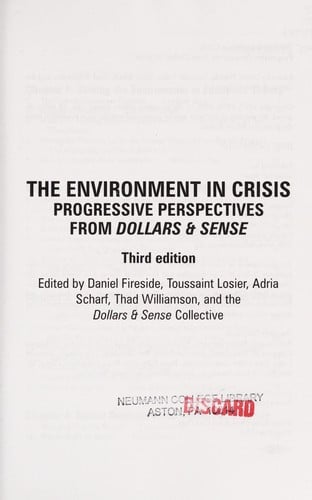 The environment in crisis