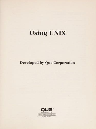 Using UNIX