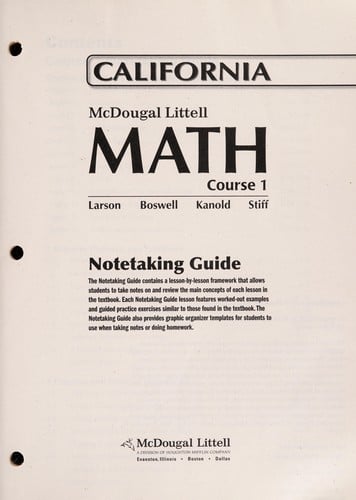 Math notetaking guide course 1