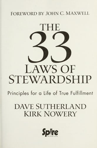 The 33 laws of stewardship