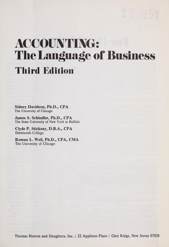 Accounting : the language of business