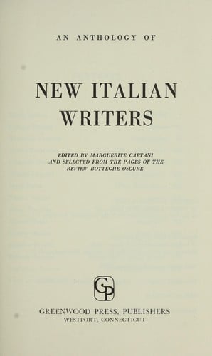 An anthology of new Italian writers