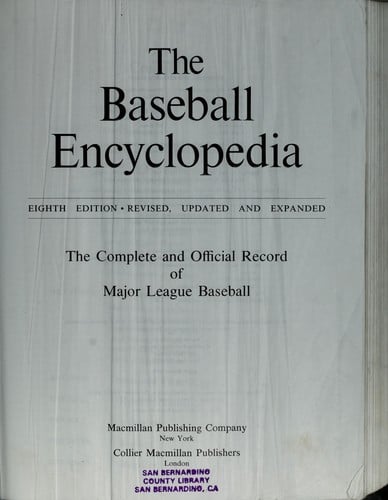 The Baseball encyclopedia
