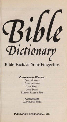 Bible dictionary
