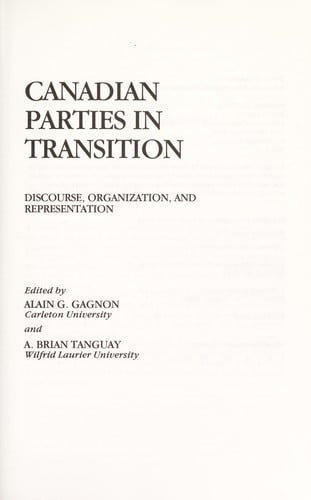 Canadian parties in transition