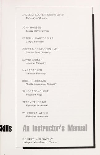 Classroom teaching skills : an instructor's manual