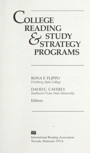 College reading & study strategy programs