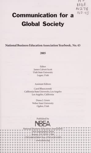 Communication for a global society