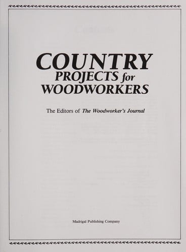 Country projects for woodworkers