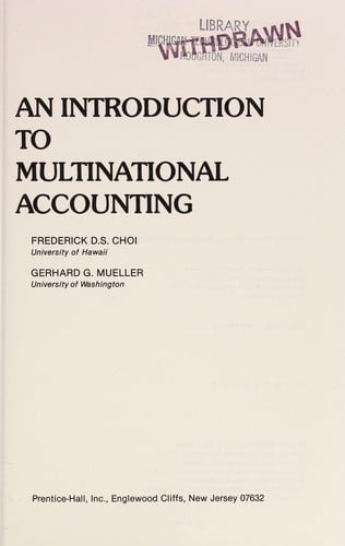 An introduction to multinational accounting