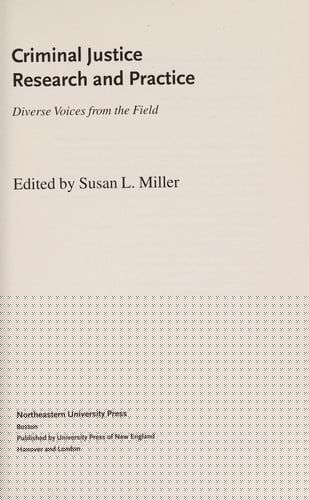 Criminal justice research and practice