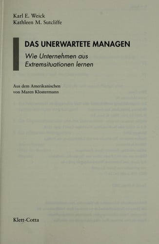 Das Unerwartete managen