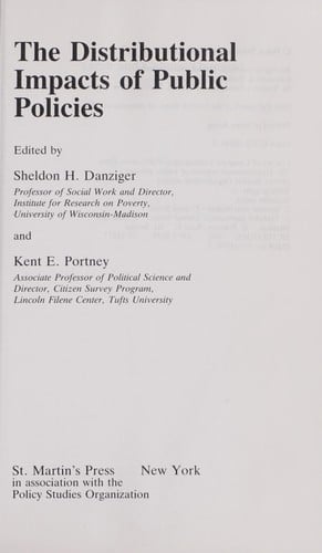 The Distributional impacts of public policies