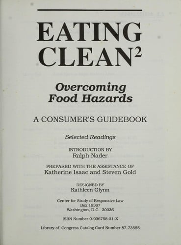 Eating clean² : overcoming food hazards : a consumer's guidebook : selected readings