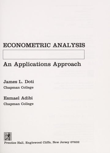 Econometric analysis