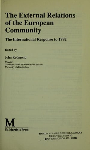 The External relations of the European Community