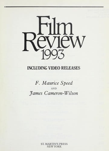 Film review 1993 : including video releases