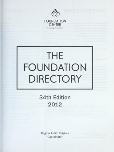 The foundation directory 2012